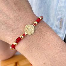Cargar imagen en el visor de la galería, Pareja Pulseras San Benito Black & Red