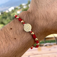 Cargar imagen en el visor de la galería, Pareja Pulseras San Benito Black & Red
