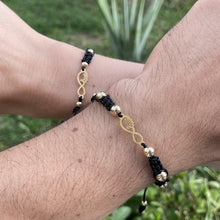 Cargar imagen en el visor de la galería, Pareja Pulsera Infinito Love Black