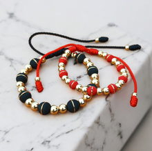 Cargar imagen en el visor de la galería, Pareja Pulsera Dayky Black & Red