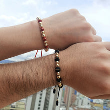 Cargar imagen en el visor de la galería, Pareja Pulsera Dayky Black & Red