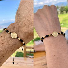 Cargar imagen en el visor de la galería, Pareja Pulsera San Benito Black
