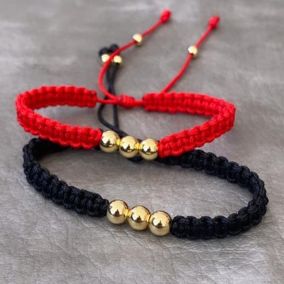 Pareja Pulsera x2 Black & Red