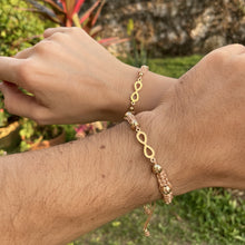 Cargar imagen en el visor de la galería, Pareja Pulsera Infinito Beige
