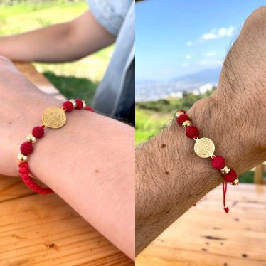 Pareja Pulsera San Benito Red