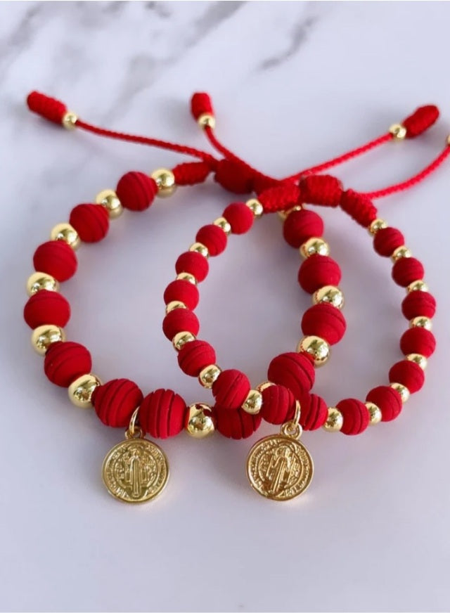 Pareja Pulsera San Benito Red